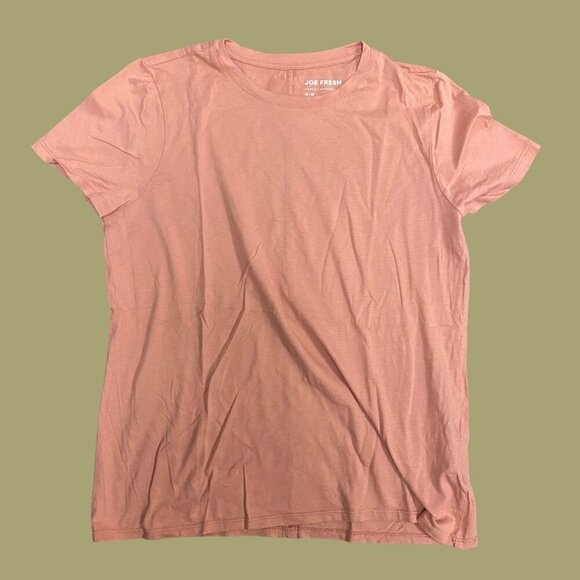 ✨ Joe Fresh Classic Mauve Pink Crewneck Tee | 100% Cotton | Women’s Size M ✨ - Picture 2 of 7